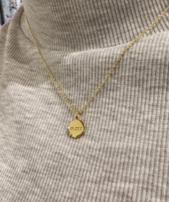 Mom Tag Necklace Gold - Idfine