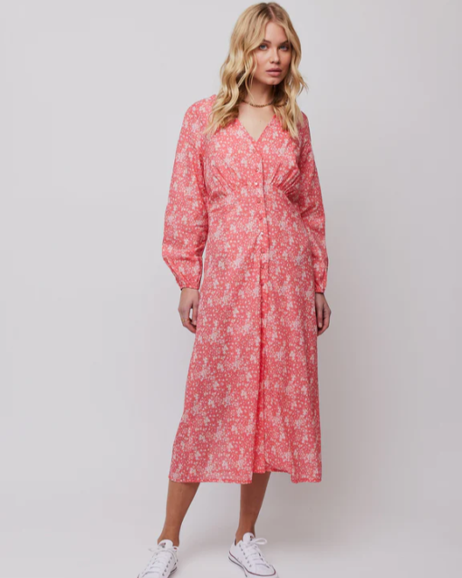 Greenpoint Midi Dress Rød - Untold Stories