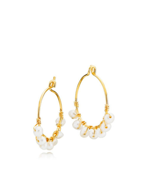 Pearl Earrings Hvit - Krab x Sistie