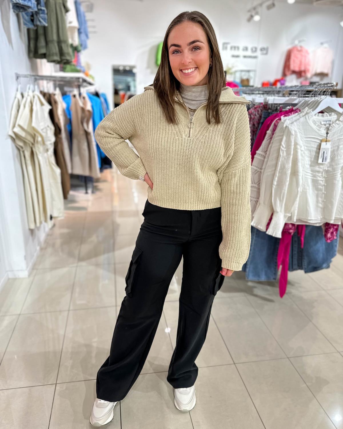 Joelle Cargo Pant Black - Gestuz