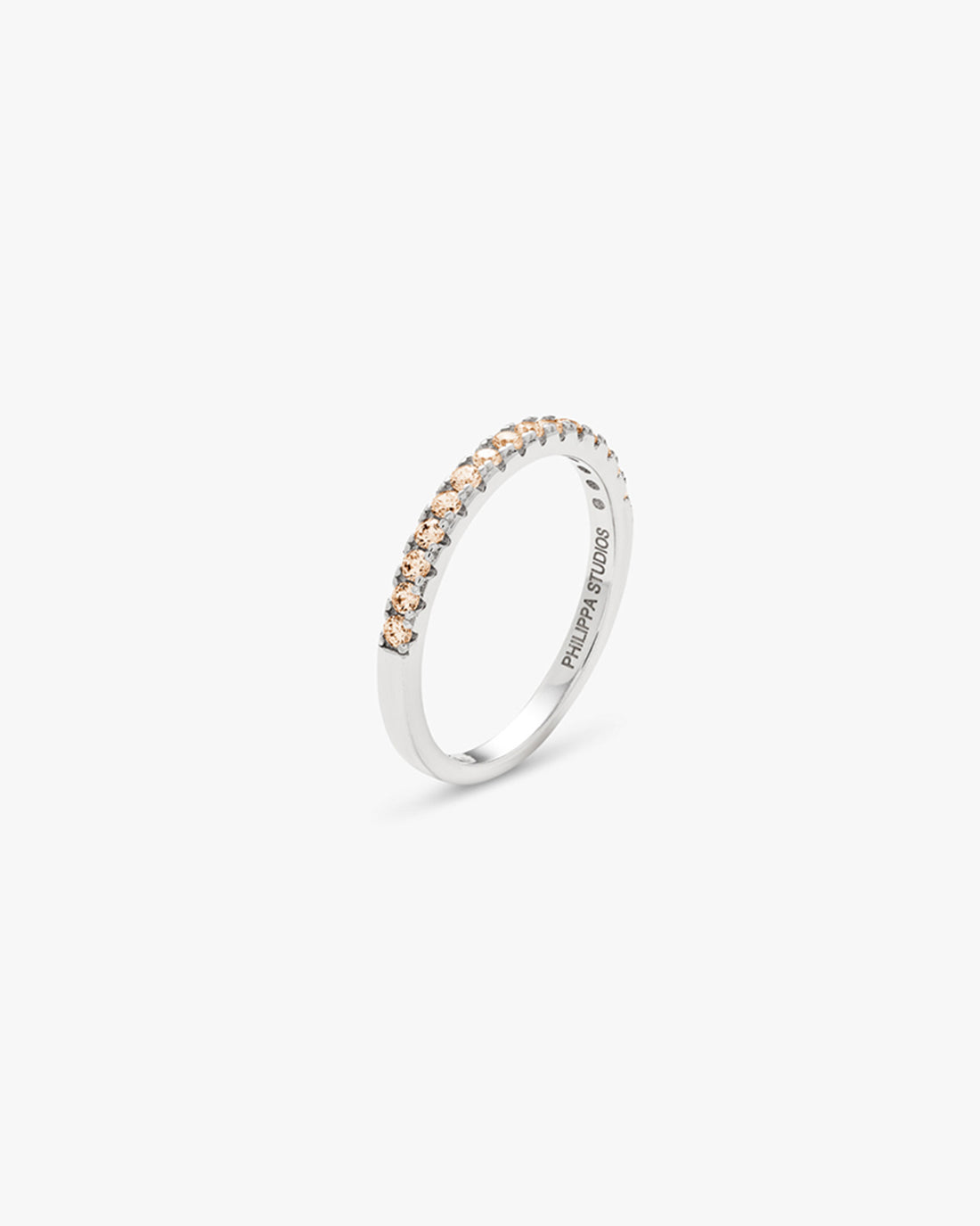 Pave Champagne Ring Silver - Philippa Studios