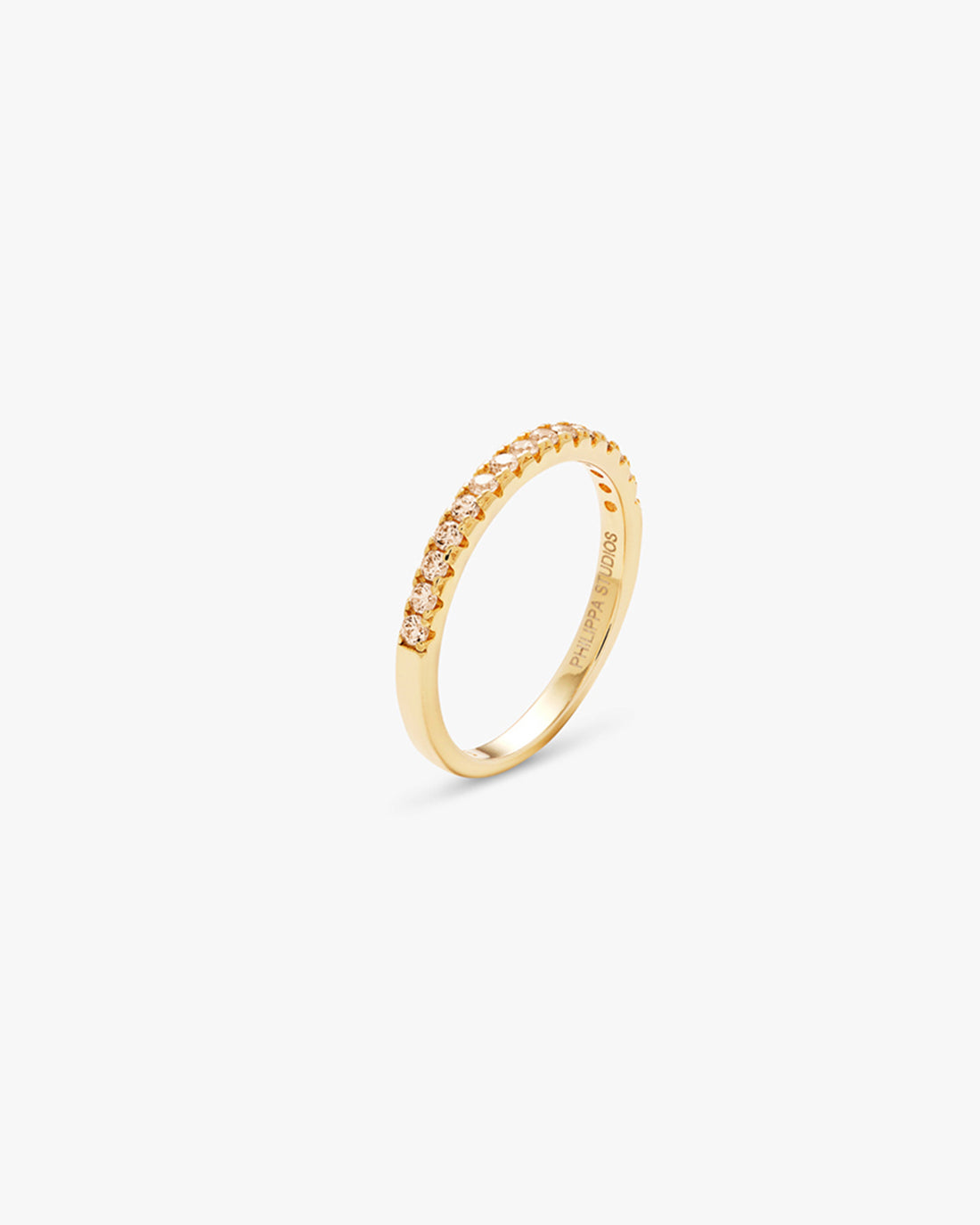 Pave Champagne Ring Gold - Philippa Studios