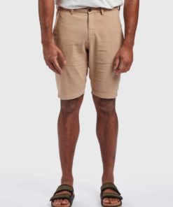 Jason Broke Linen Short Brown  - Gabba