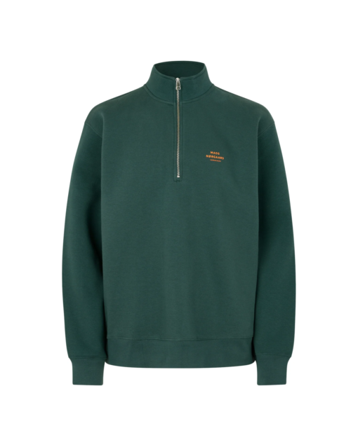 Half-zip Sweat Darkest Spruce - Mads Nørgaard