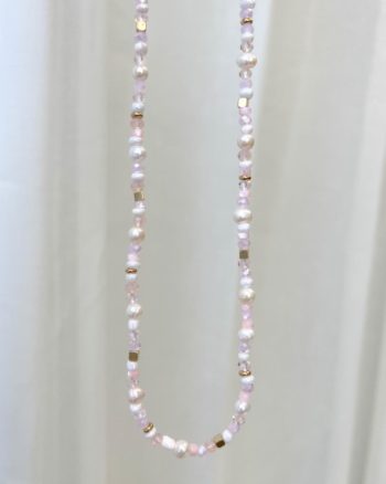 Kora Necklace Pink/Gold - Sistie