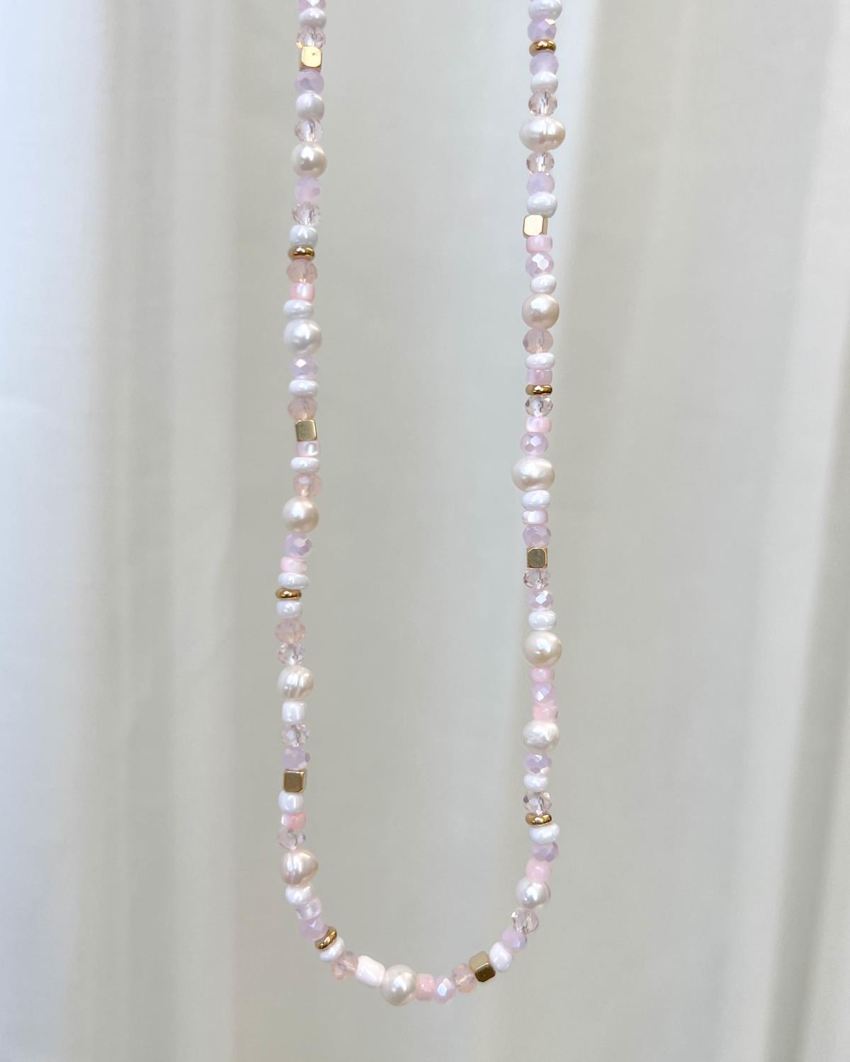 Kora Necklace Pink/Gold - Sistie