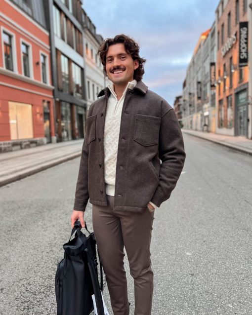 Pally Shirt Jacket Dark Brown - Samsøe Samsøe