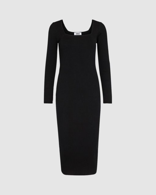 Bettys Ribknit Dress Black - Minimum