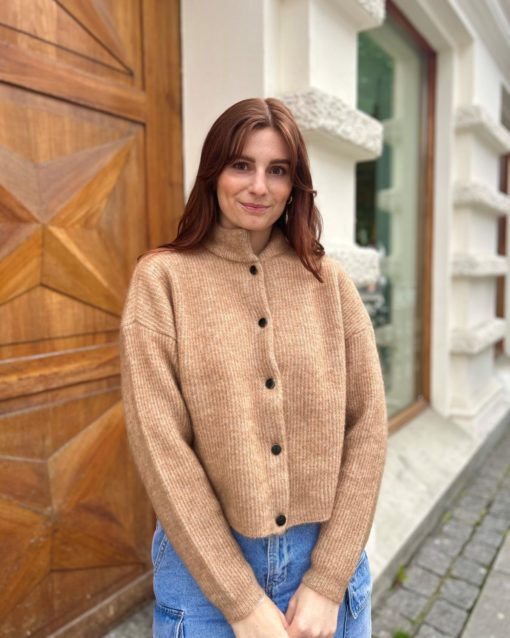 Debbie Short Cardi Camel Melange - Gestuz