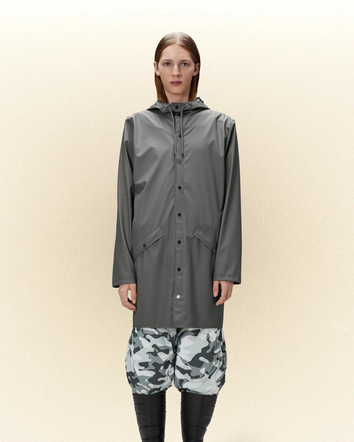 Long Jacket W3 Grey - Rains