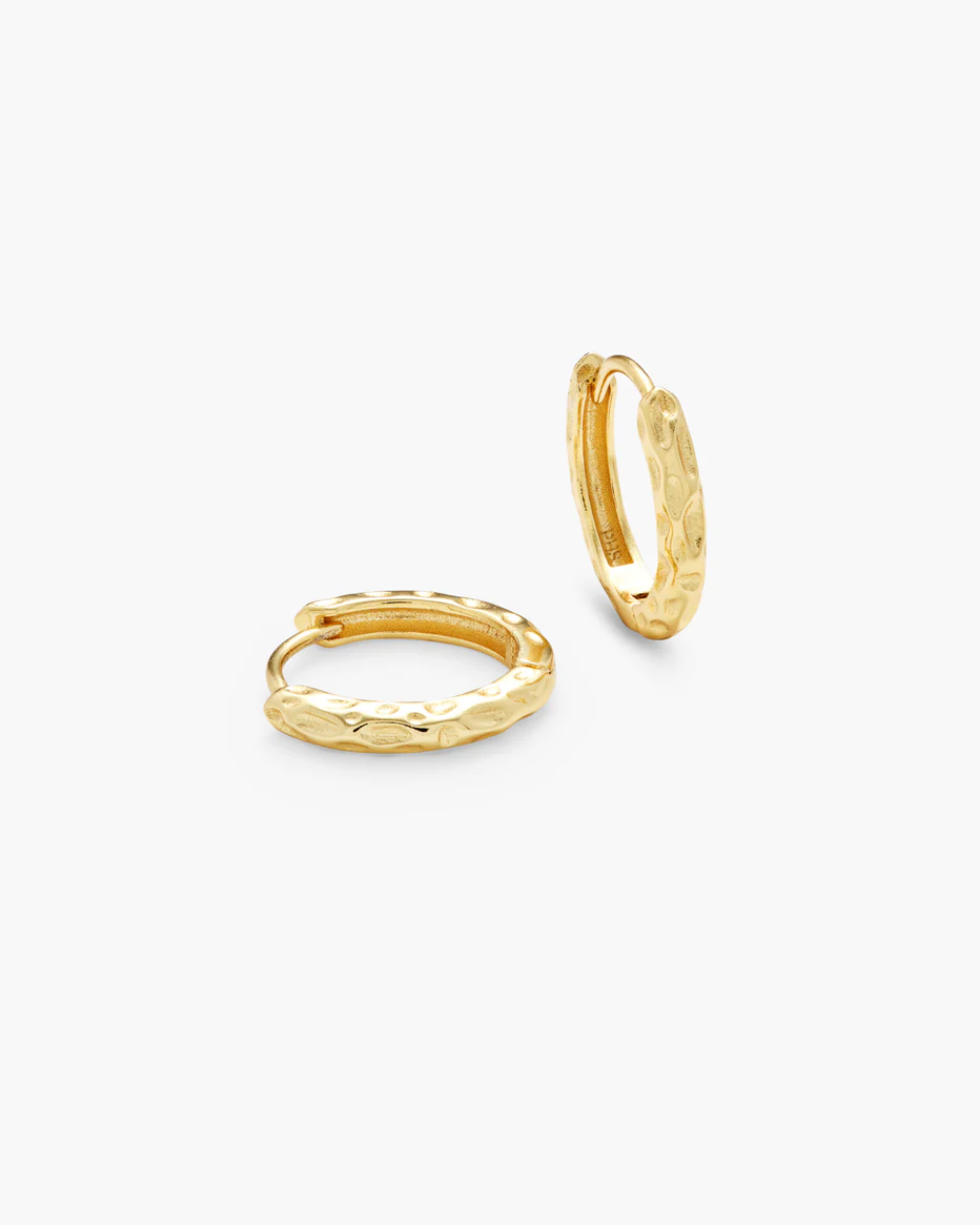 Structured Hoops Gold Medium - Philippa Studios