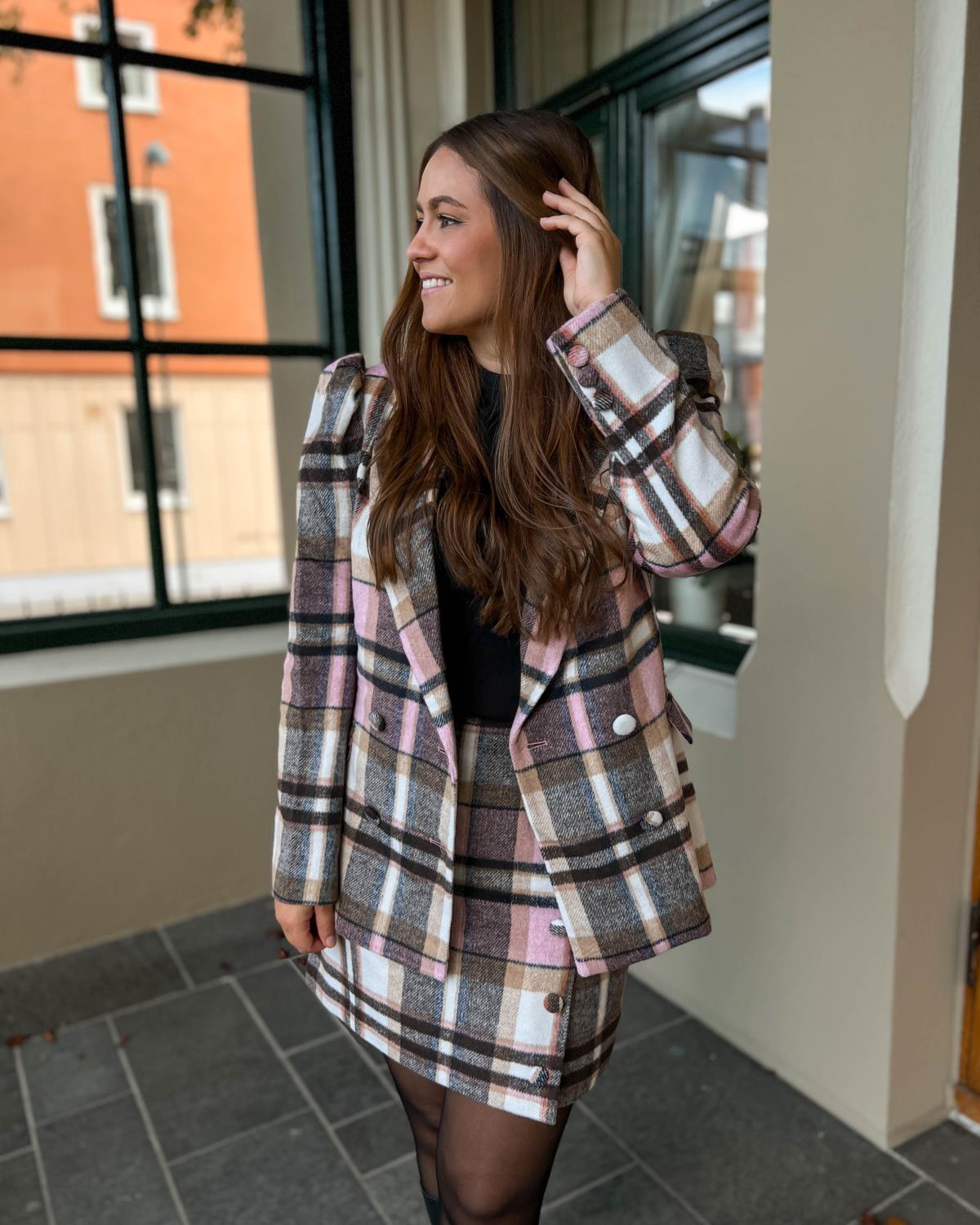 Rosi Blazer Pink Check - Urban Pioneers