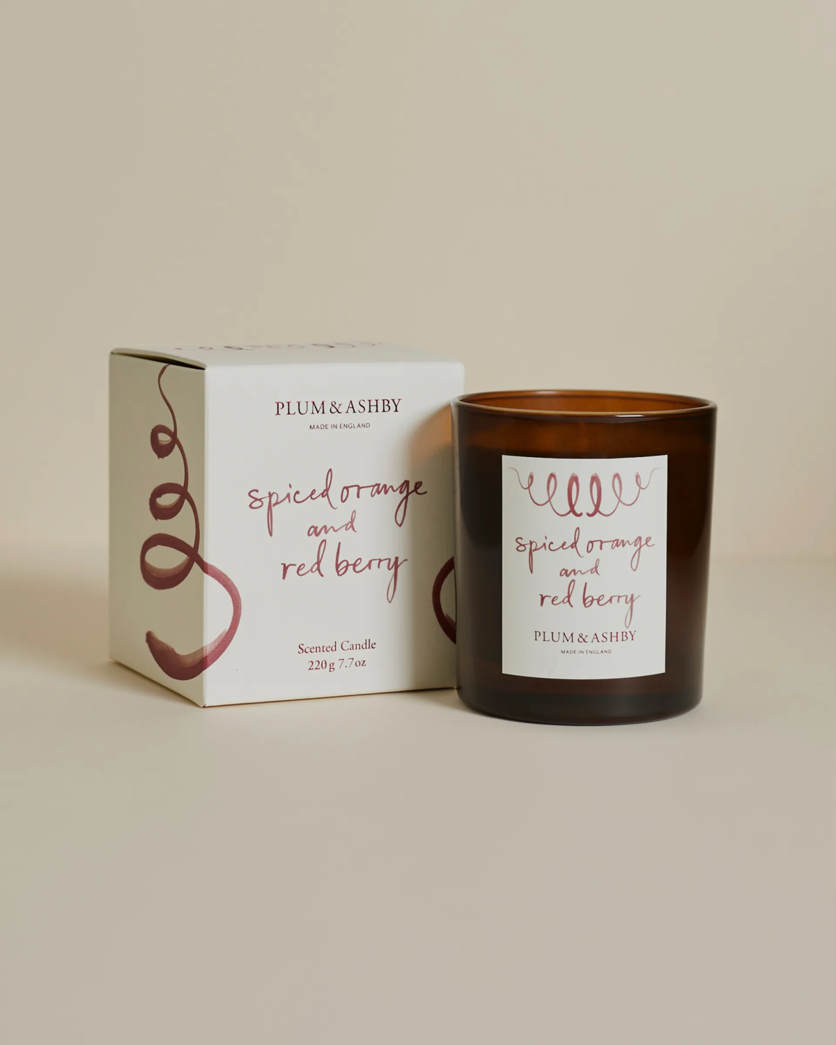 Spiced Orange & Red Berry 220G Candle - Plum & Ashby