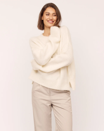 Florie Brushed Sweater Creme - Once Untold