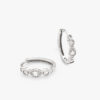 True Pave Hoops Medium Silver - Philippa Studios