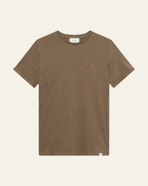 Nørregaard T-Shirt Walnut Melange/Orange - Les Deux