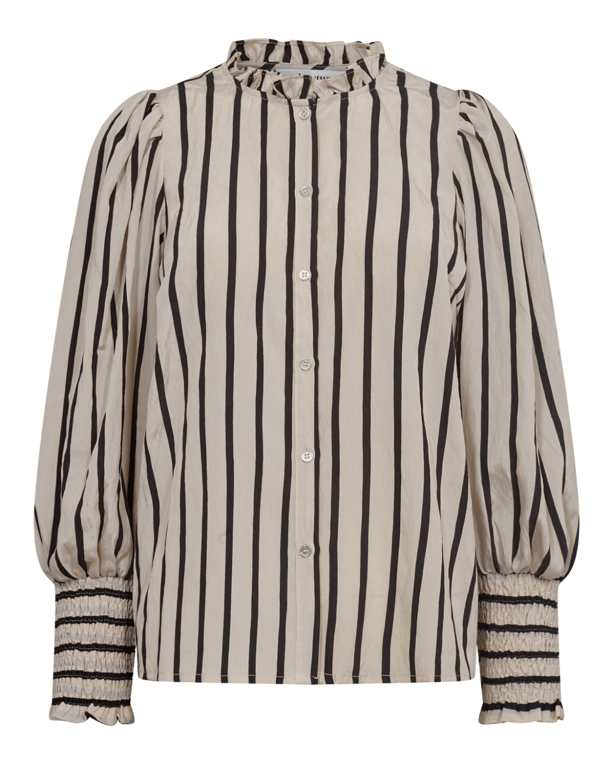 Sadie Frill Shirt Black/Beige - Co'couture