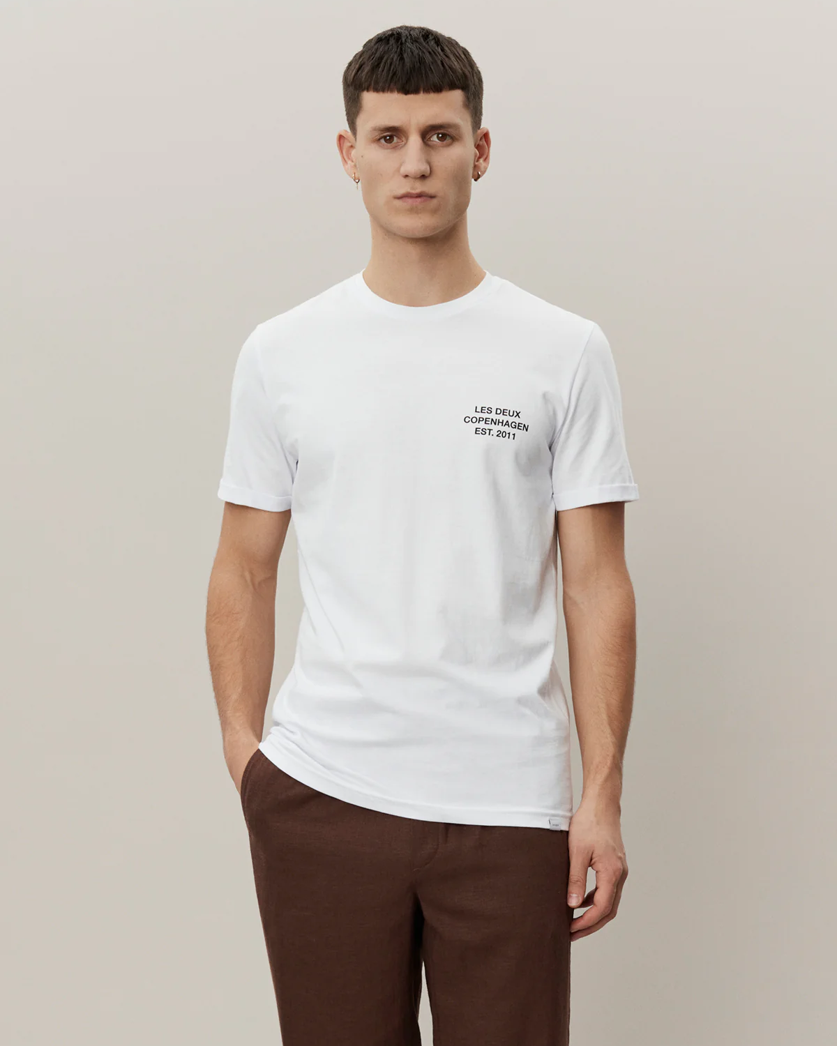 Copenhagen T-Shirt White/Black - Les Deux