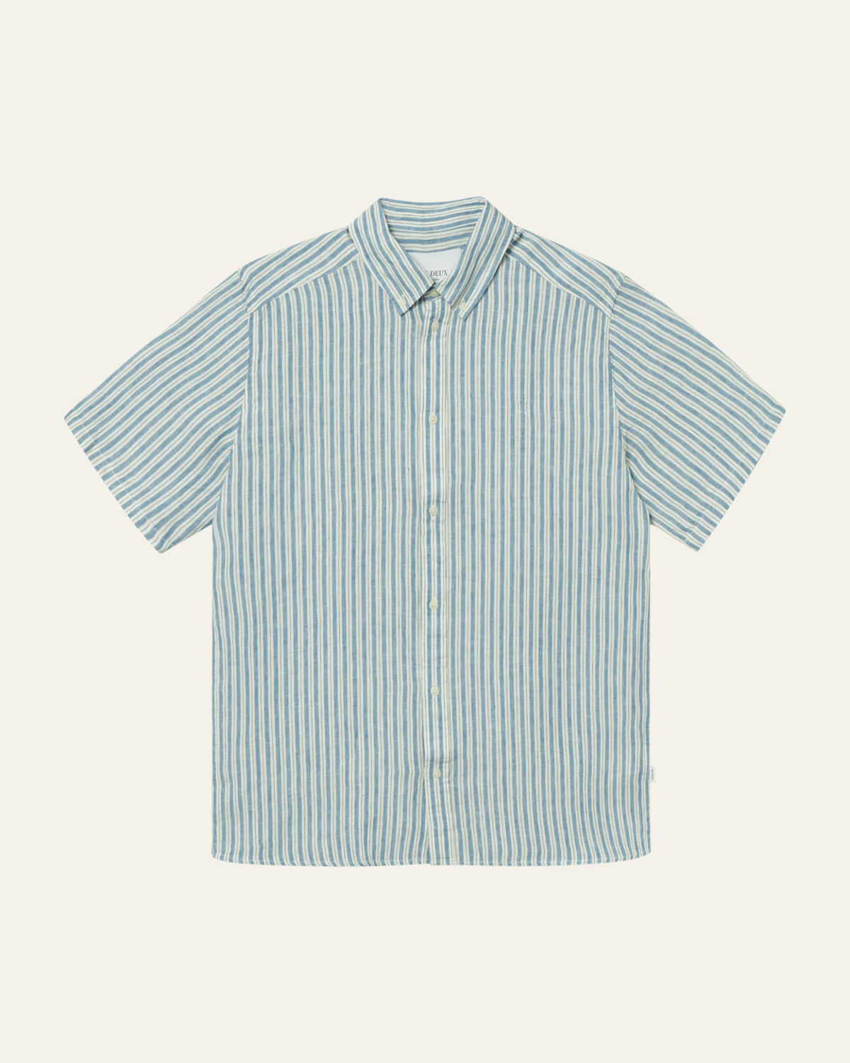 Kris Linen Shirt Blue/Ivory
