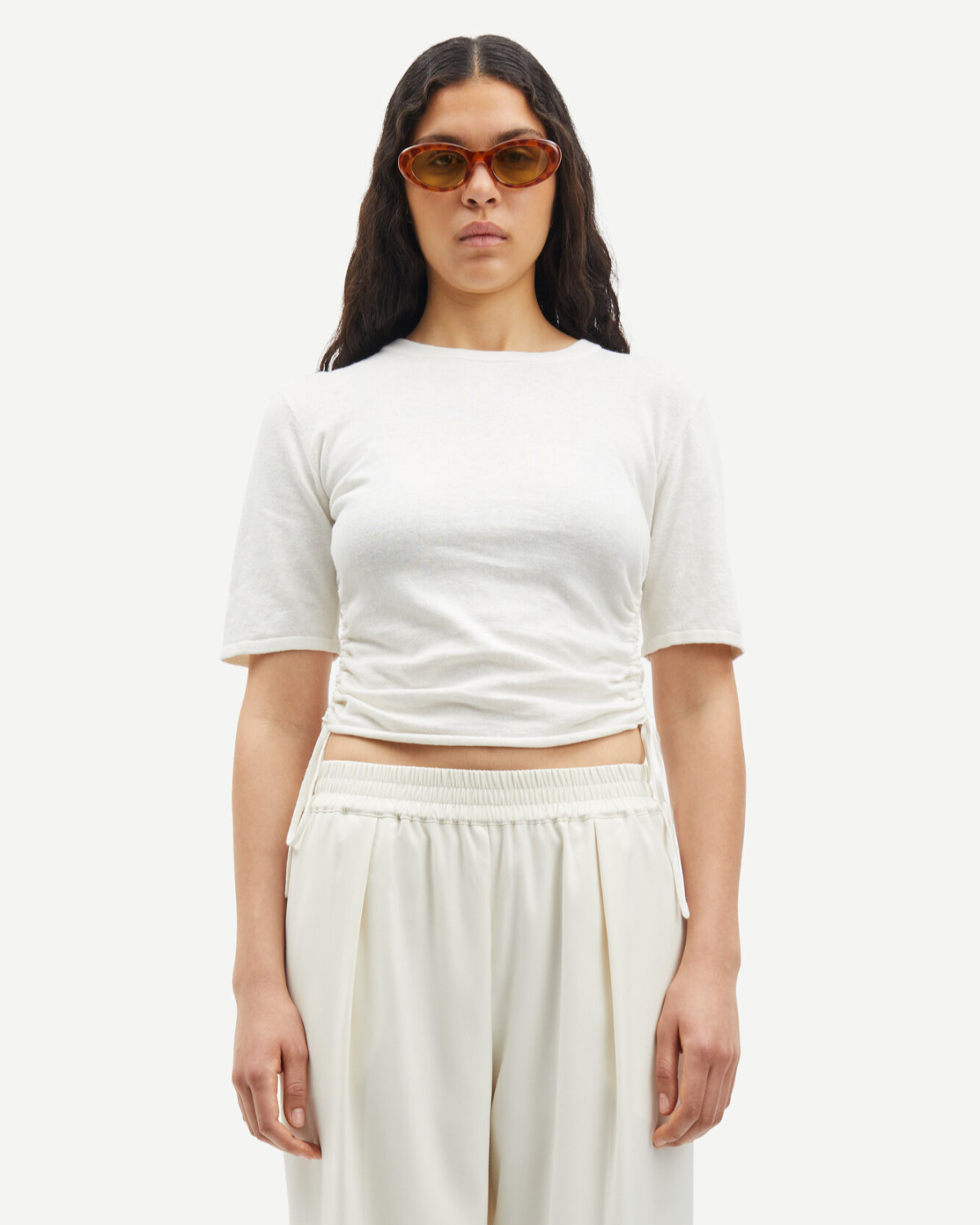 Saalbane Knit T-Shirt White - Samsøe