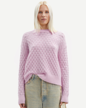 Saanour Pointelle Sweater Lilac - Samsøe