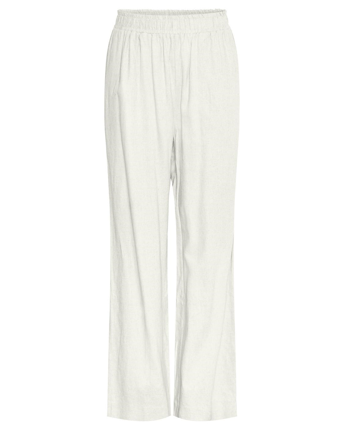 Yasflaxy Linen Pants White - Yas