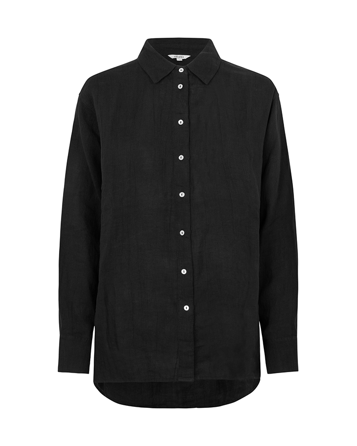Katana Linen Shirt Black - Mbym