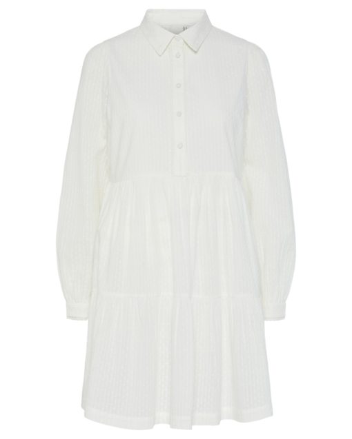 Yastia Ls Dress White - Yas