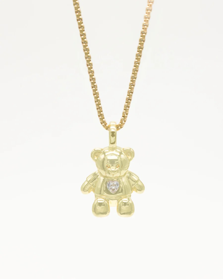 Teddy Necklace Gold - Who Is She