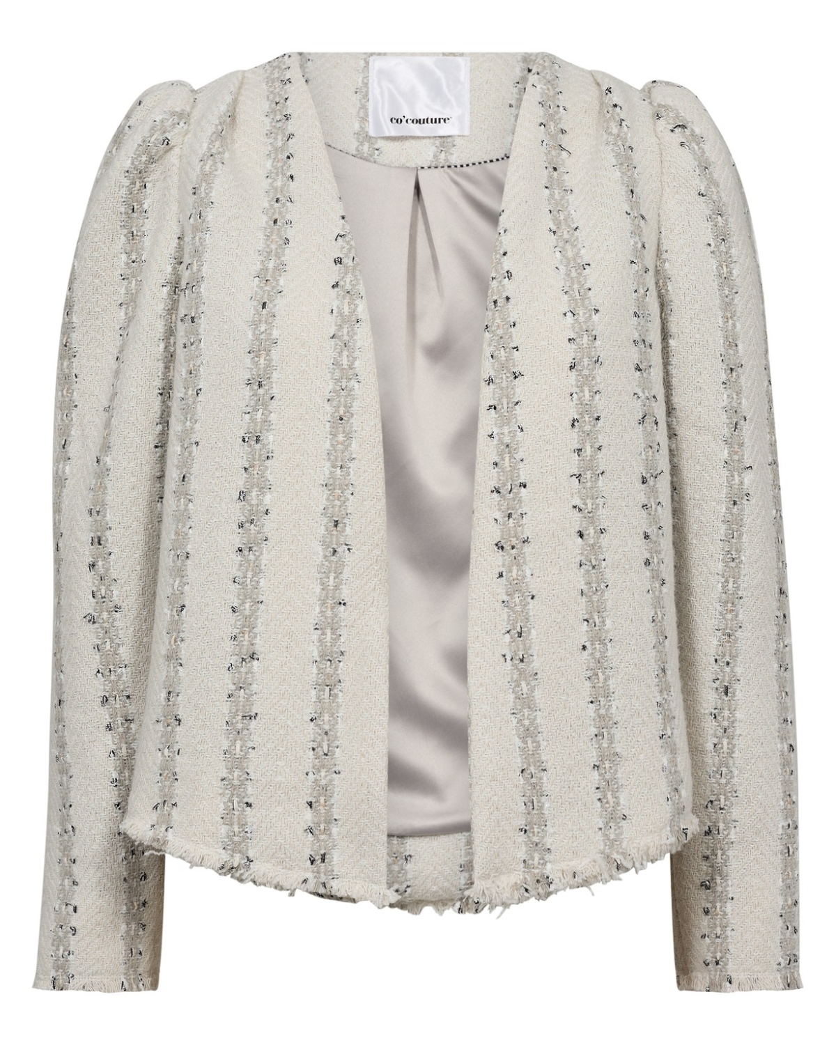 Alvie Boucle Jacket Off White - Co'Couture