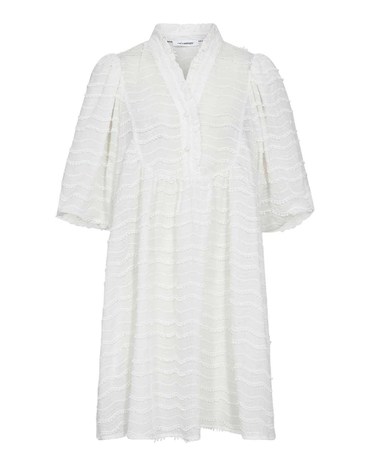 Waveding Midi Puff Dress Off White - Co´couture