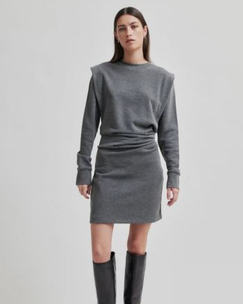 Abadell Sweat Dress Dark Grey - Second Female