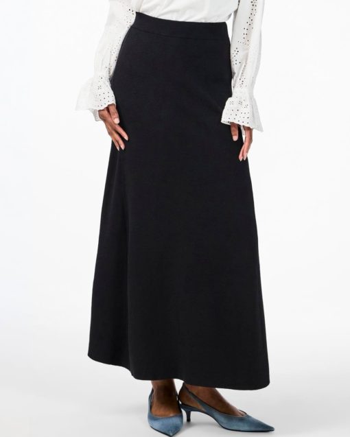 Yasfonny Ankle Knit Skirt Black - Yas