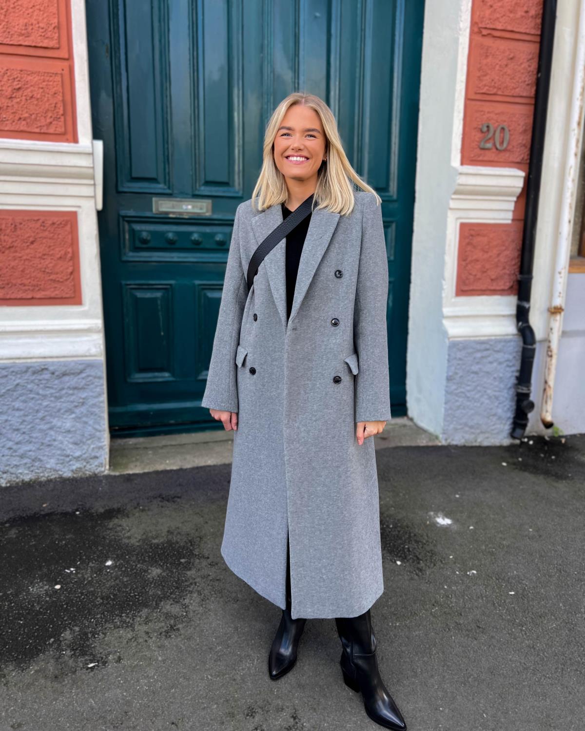 Falcon Coat Grey Melange - Samsøe