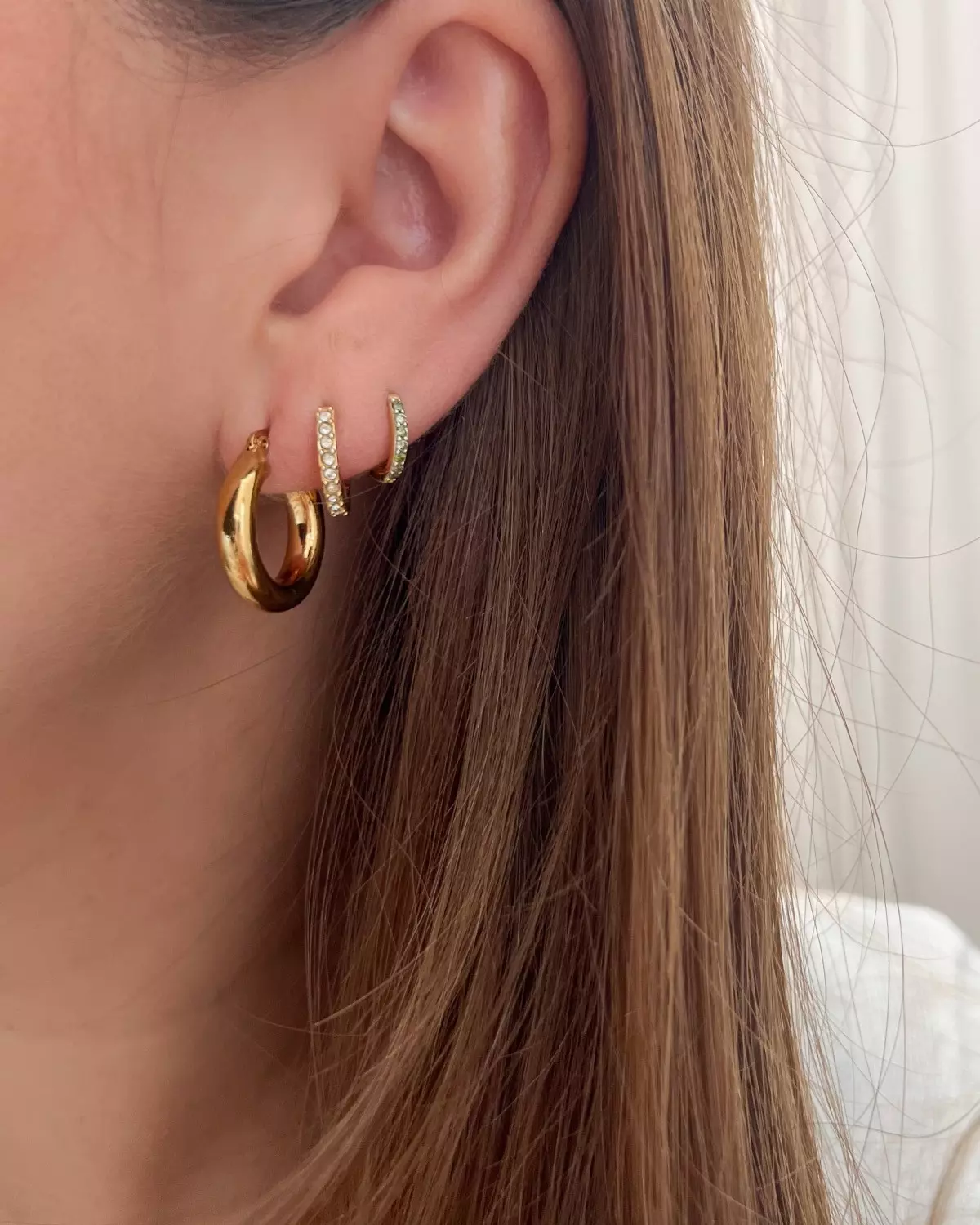 Amanda Medium Hoops Goldplated - Pico