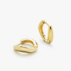 Wave Hoops Small Gold - Philippa Studios