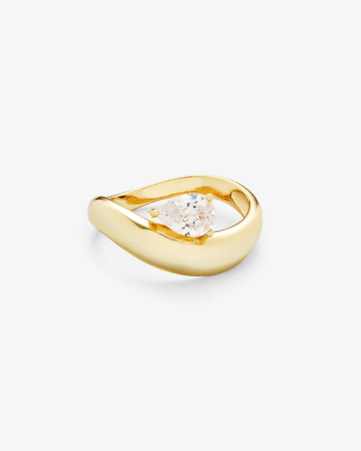 Wave Pear Ring - Philippa Studios