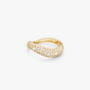 Wave Pave Ring Gold - Philippa Studios