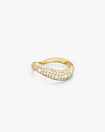 Wave Pave Ring Gold - Philippa Studios