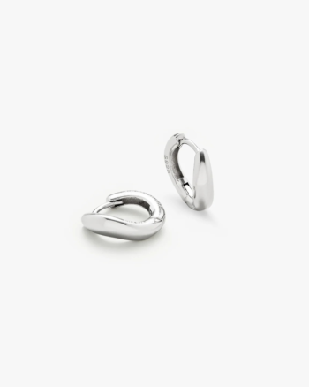 Wave Hoops Small Silver - Philippa Studios