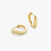 Wave Satin Hoops Medium - Philippa Studios