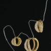 Wave Pave Hoops Small Gold - Philippa Studios