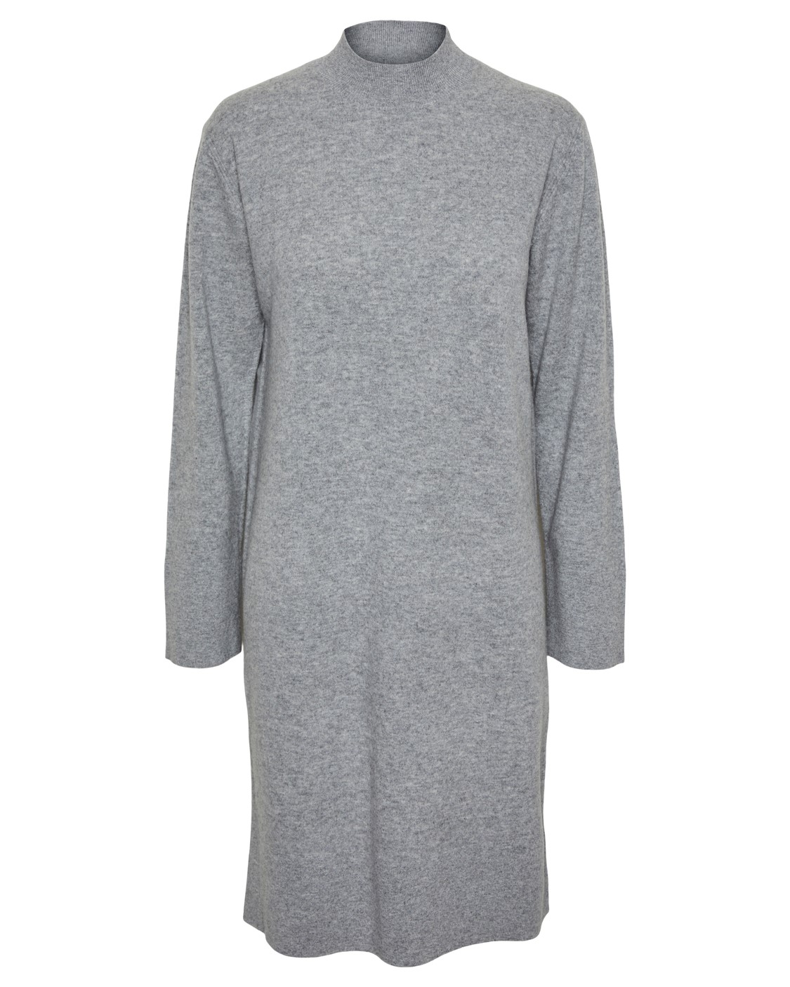 Yasemilie Funnel Knit Dress Grey - Yas