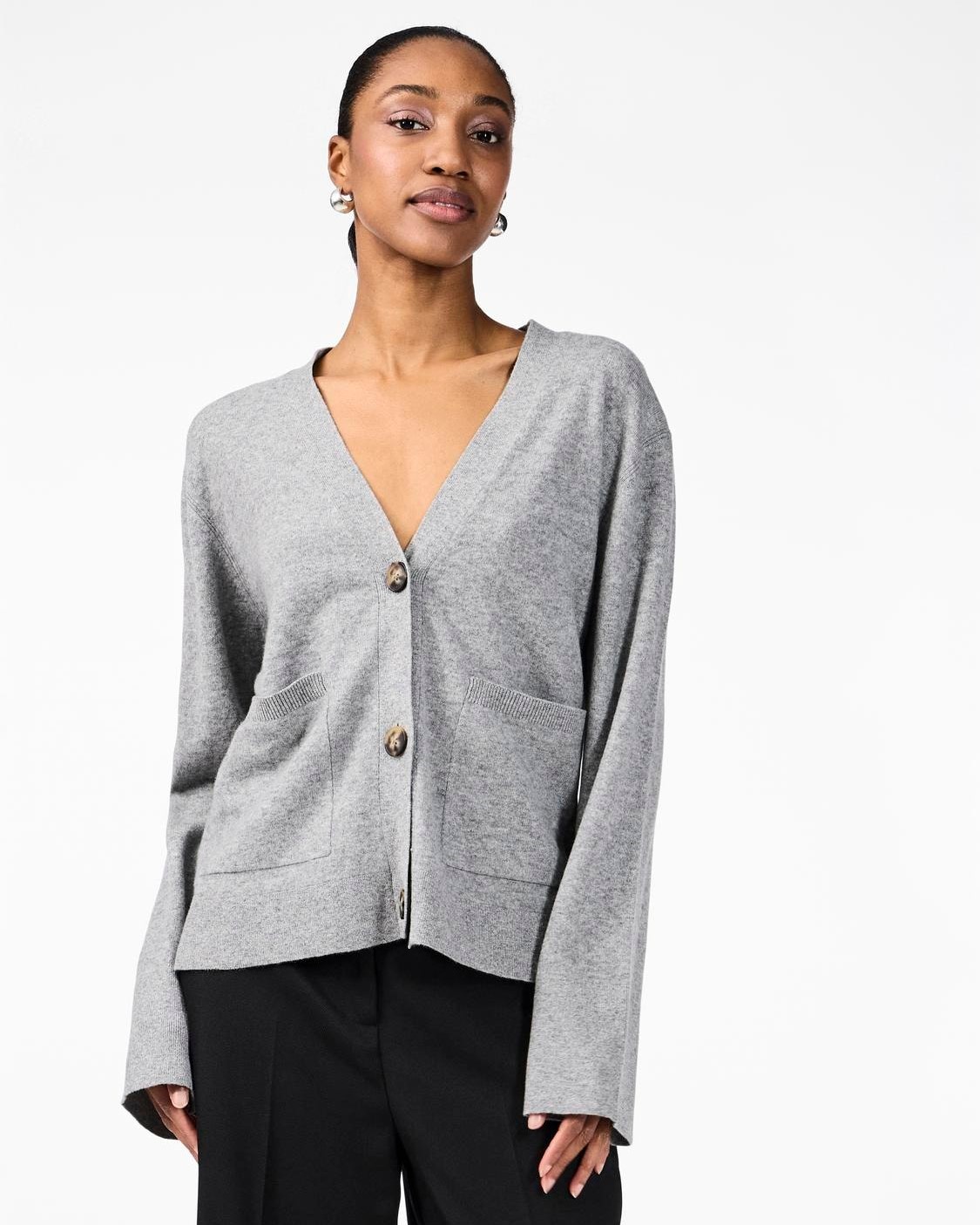 Yasemilie Knit Cardigan Grey - YAS