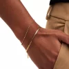 Satellite & Flat Curb Bracelet Gold - Orelia