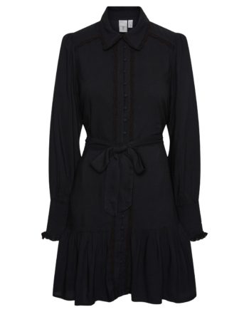 Yastilera LS Shirt Dress Black - YAS