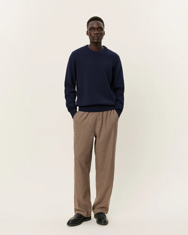 Gary Cotton Knit Dark Navy - Les Deux