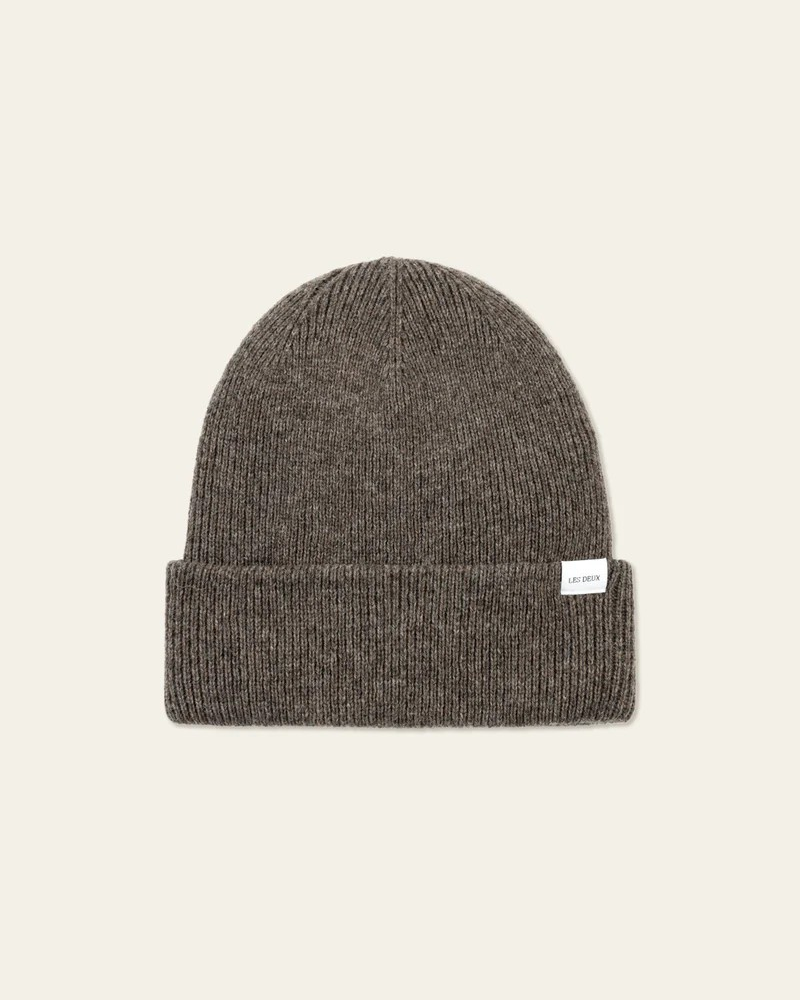 Wayne Wool Beanie Mountain Grey Melange - Les Deux