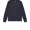 Abel Crew Brush Sweat Navy Melange - Mos Mosh