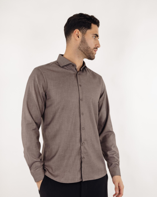 Brimi Shirt Brown Melange - Urban Pioneers